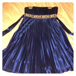 Royal blue sequenced formal